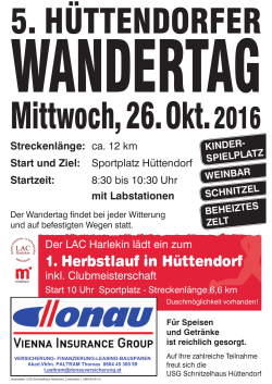 Wandertag - Clubmeisterschaft Hüttendorf