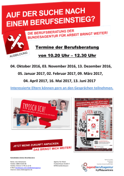 Plan der Schulsprechstunden 2016/2017