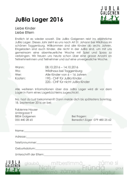 JuBla Lager 2016