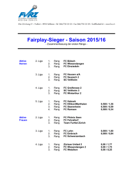 Team-Fairplay-Wettbewerb FVRZ