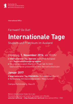 Plakat - HWR Berlin