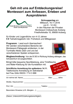 Herzliche Einladung zum Tag der offenen T&uuml;r. am Samstag, den