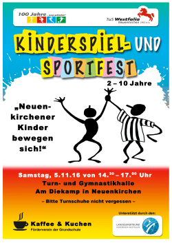 Plakat Kindersportfest 2016