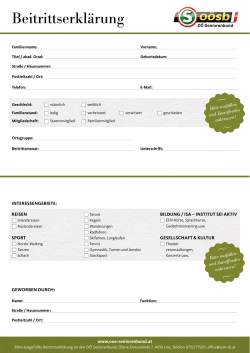 Beitrittserklärung - Ooe