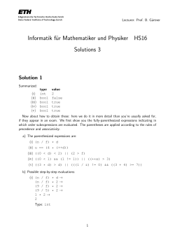 Informatik f&uuml;r Mathematiker und Physiker HS16 Solutions 3