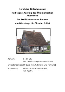Herzliche Einladung zum Halbtages