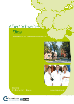 Produktblatt Albert Schweitzer Klinik - Graz