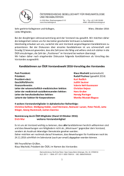 KandidatInnen zur ÖGR Vorstandswahl 2016