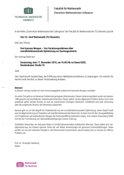 Chemnitzer Mathematisches Colloquium