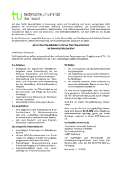 einer Sachbearbeiterin/eines Sachbearbeiters im