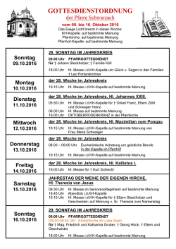 gottesdienstordnung