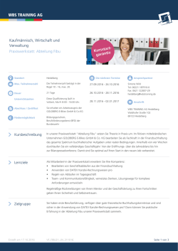 Praxiswerkstatt: Abteilung Fibu