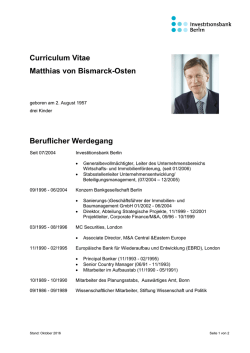 Dr. Matthias von Bismarck-Osten - Berlin