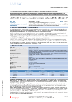 LBBW 2,15 % Express-Anleihe bezogen auf den - lbbw