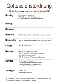 Gottesdienste