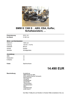 Detailansicht BMW K 1300 S €,€ABS, ESA, Koffer