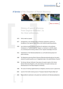 on history - Patentanwaltskammer