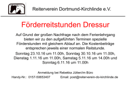 Informationen zu F&ouml;rderstunden