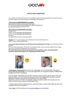 INFOS ZU DEN CHEERP&Auml;SSEN