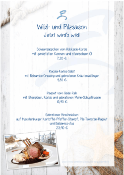 Wild- und Pilzsaison