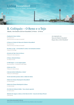 II. Col&oacute;quio &ndash; O Reno e o Tejo LisboaD&uuml;sseldorf2016