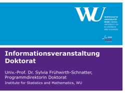 Informationsveranstaltung Doktorat