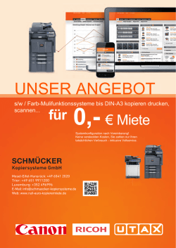 UNSER ANGEBOT - Schm&uuml;cker Kopiersysteme