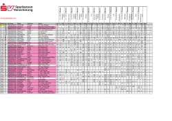 SV-Cup - Stand Einzelwertung Endstand