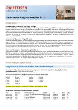 Finanznews Ausgabe Oktober 2016