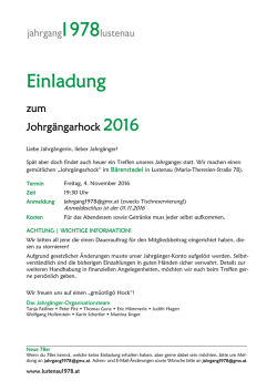 Einladung - jahrgang 1978 lustenau
