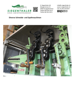Diverse - H. Siegenthaler AG