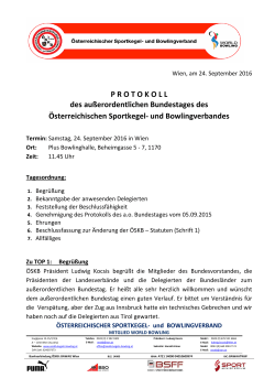 Protokoll des a.o. - SSKV Salzburger Sportkeglerverband