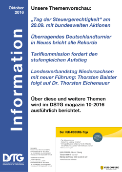 Die Wandzeitung Oktober 2016 - Deutsche Steuer