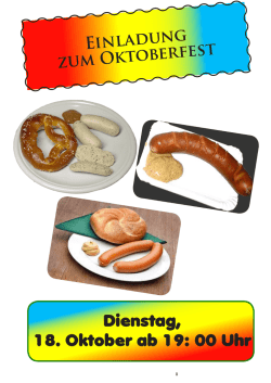 Dienstag, 18. Oktober ab 19: 00 Uhr