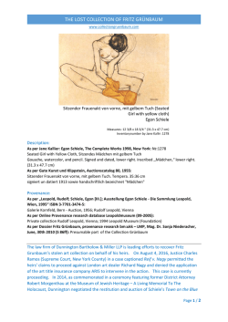 THE LOST COLLECTION OF FRITZ GRÜNBAUM