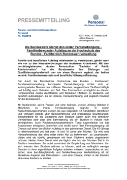 PRESSEMITTEILUNG - personal.bundeswehr.de