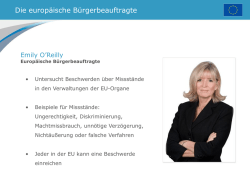 Europäische Bürgerbeauftragte