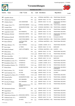 Voranmeldungen