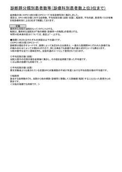 診療科別 DPC14桁別齢階級別症例数トップ3