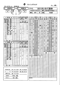 公式記録用紙・戦評 - 日本ハンドボール協会