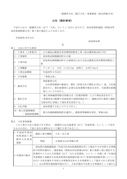 公告（個別事項）