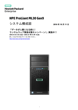 ProLiant ML30 Gen9 システム構成図