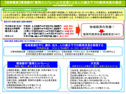 【提案概要】環境都市「豊岡エコバレー」と大交流による人口減少下での