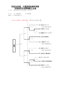 平成28年度 千葉信用金庫杯争奪 木更津市少年野球新人大会