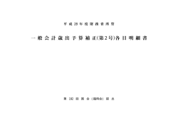 一般会計歳出予算補正（第2号）各目明細書