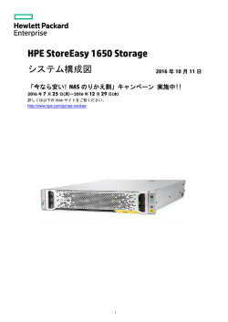 HPE StoreEasy 1650 Storageシステム構成図