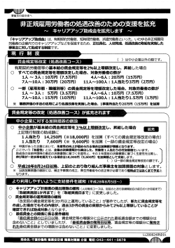 Page 1 事業主の皆さまへ 非正規雇用労働言の延還のための支援を拡