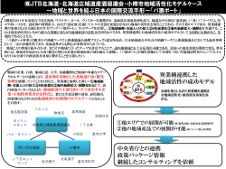 1 JTB北海道・北海道広域道産酒協議会・小樽市地域活性化モデル