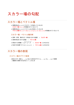 スカラー場の勾配