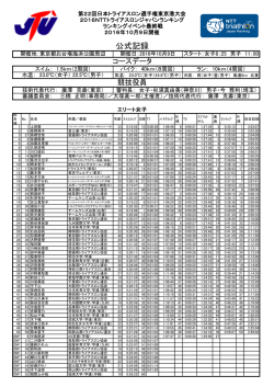 公式記録 - 日本トライアスロン連合